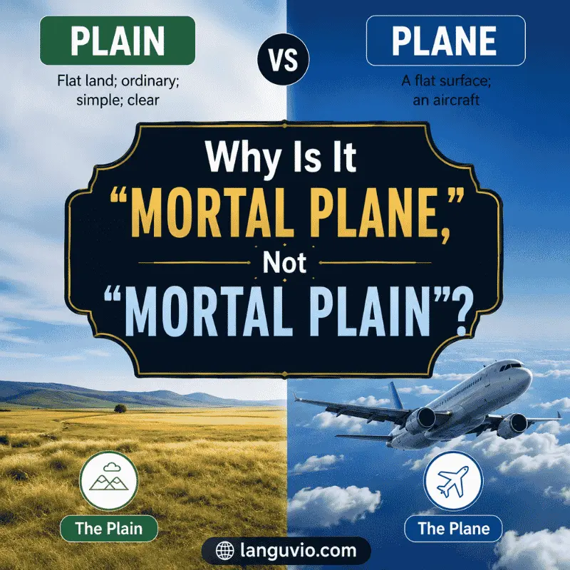 Why Is It “Mortal Plane,” Not “Mortal Plain”?