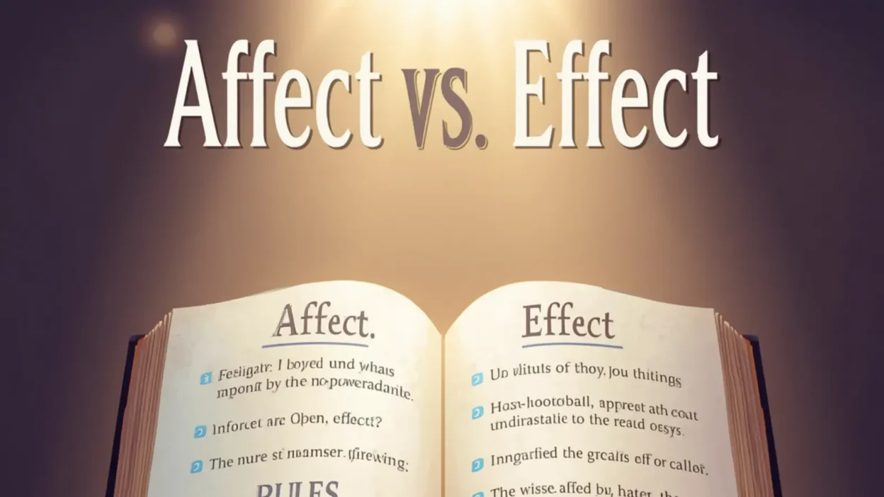 Affect vs. Effect: The Simple Difference, Rules, and Examples