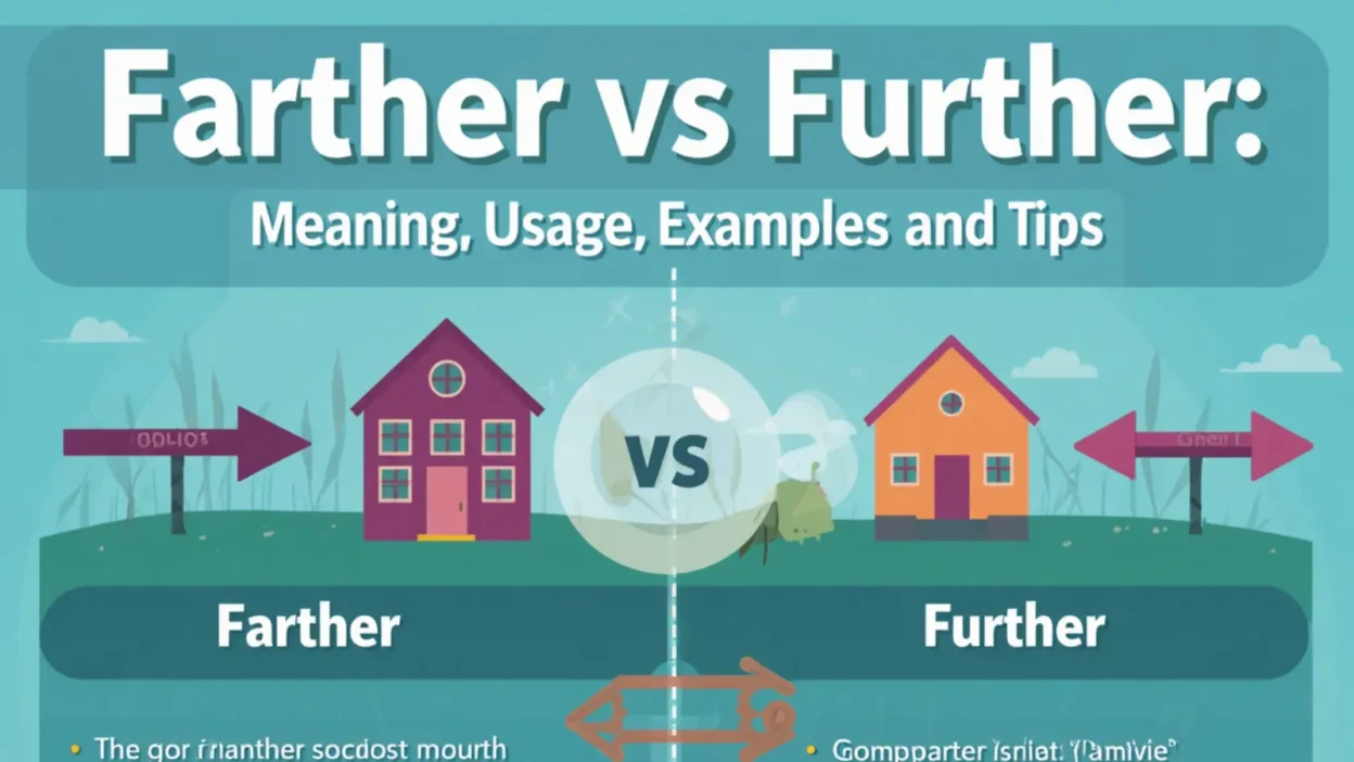 Farther vs Further: Meaning, Usage, Examples, and Tips