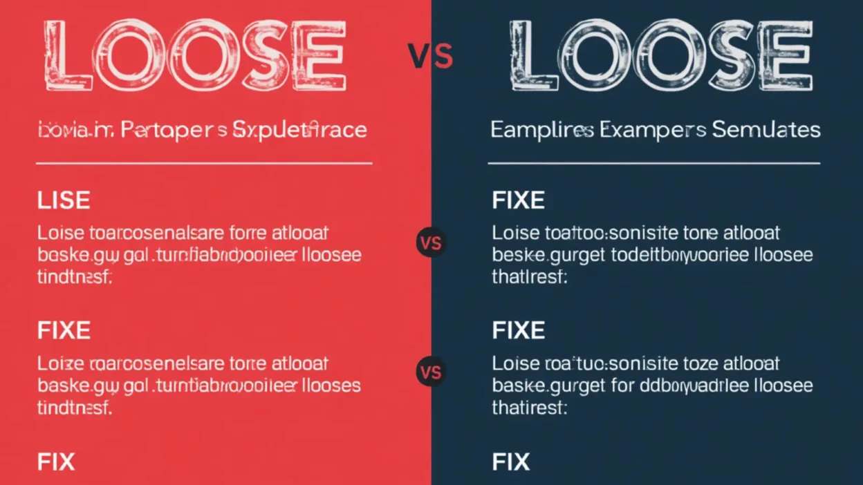 Lose vs Loose: Simple Difference, Examples, and Fixes