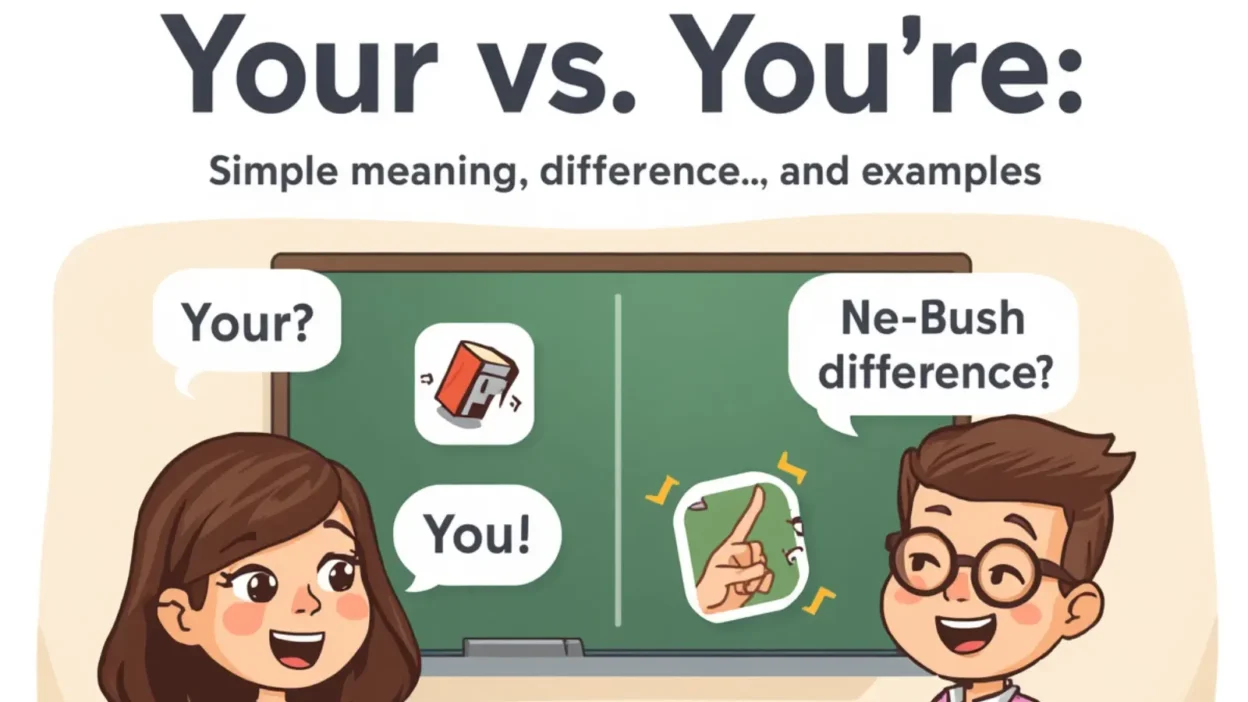 Your vs You’re: Simple Meaning, Difference, and Examples
