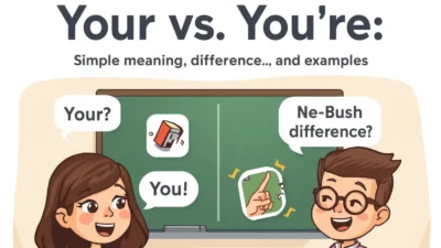 Your vs You’re: Simple Meaning, Difference, and Examples