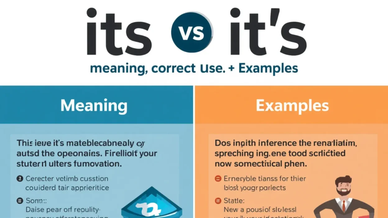 its vs it’s: Meaning, Correct Use, and Examples