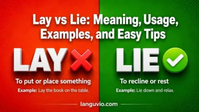 Lay vs Lie