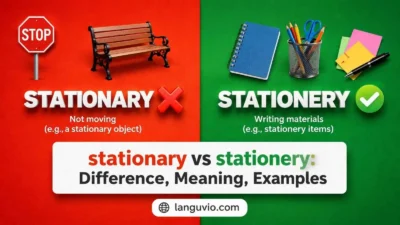 stationary vs stationery