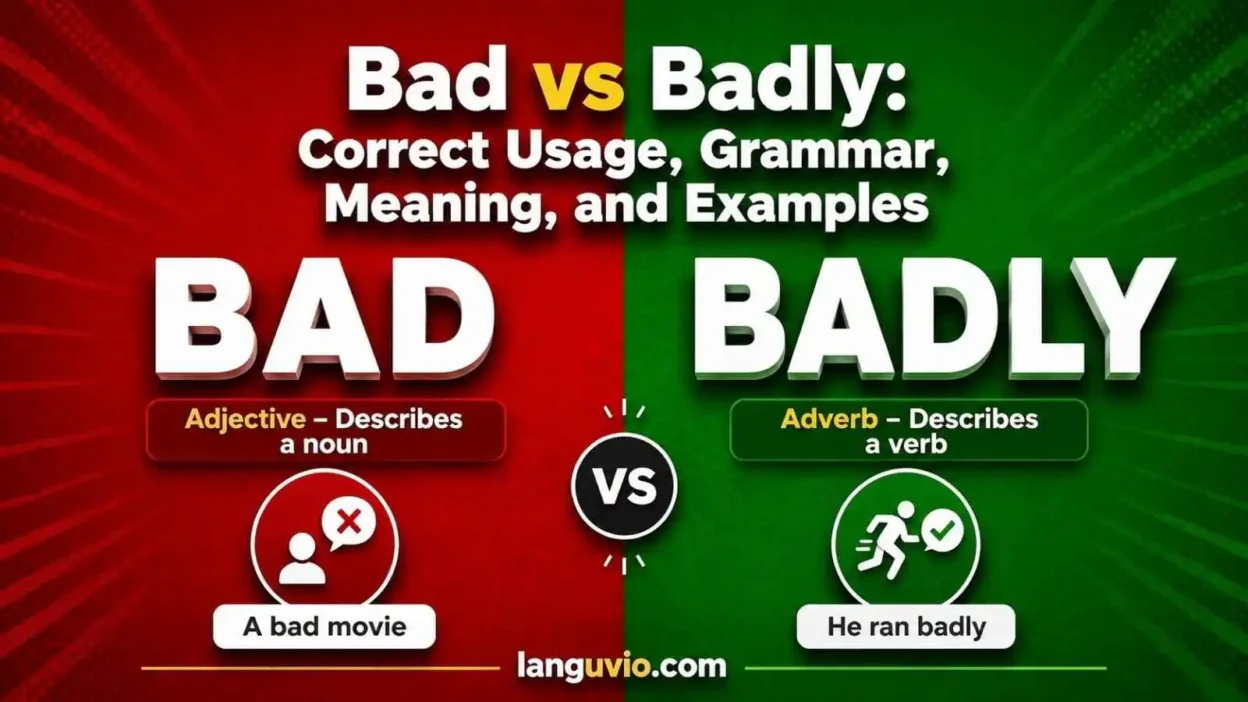 Bad vs Badly