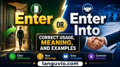 Enter vs Enter Into