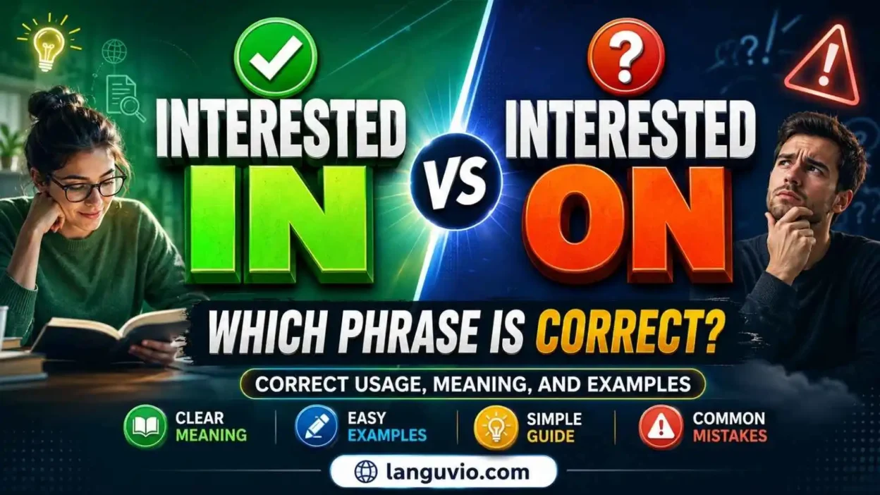 interested in vs interested on