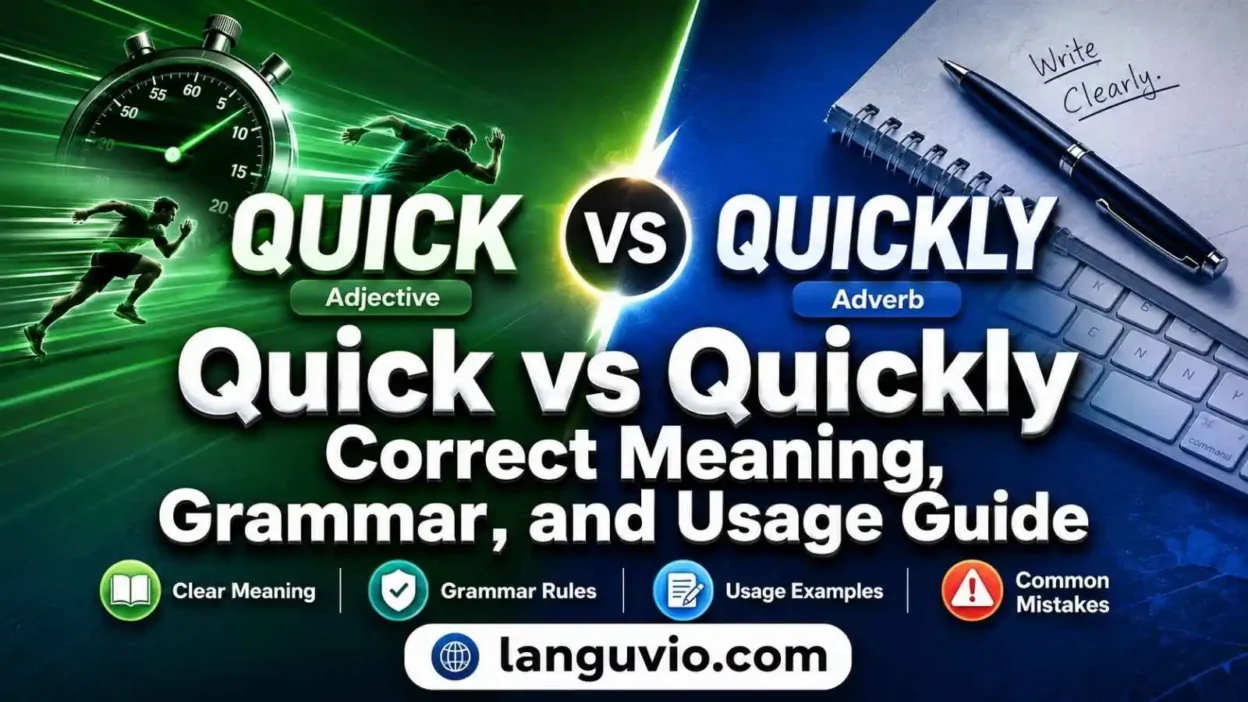 Quick vs Quickly