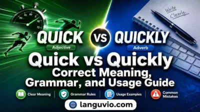 Quick vs Quickly