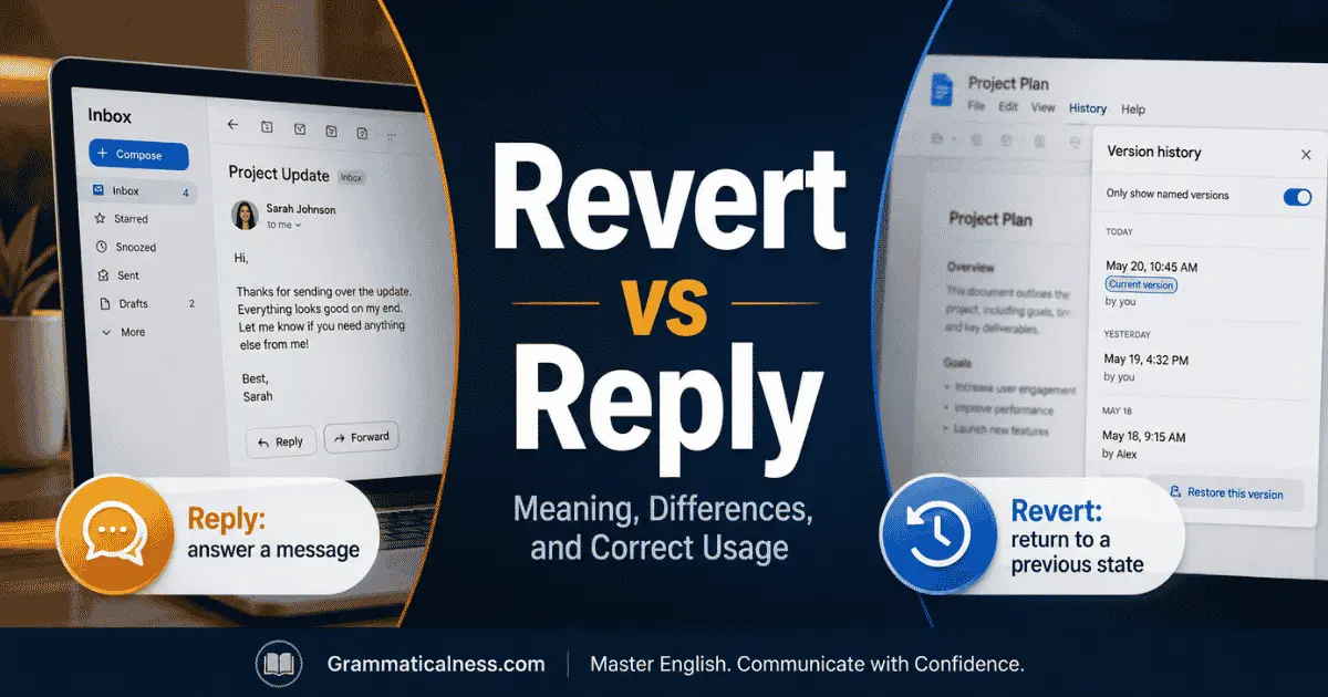 Revert vs Reply
