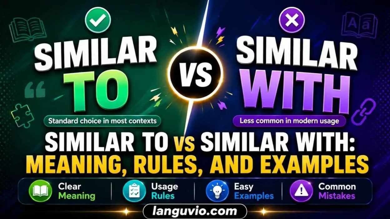 Similar To vs Similar With
