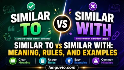 Similar To vs Similar With